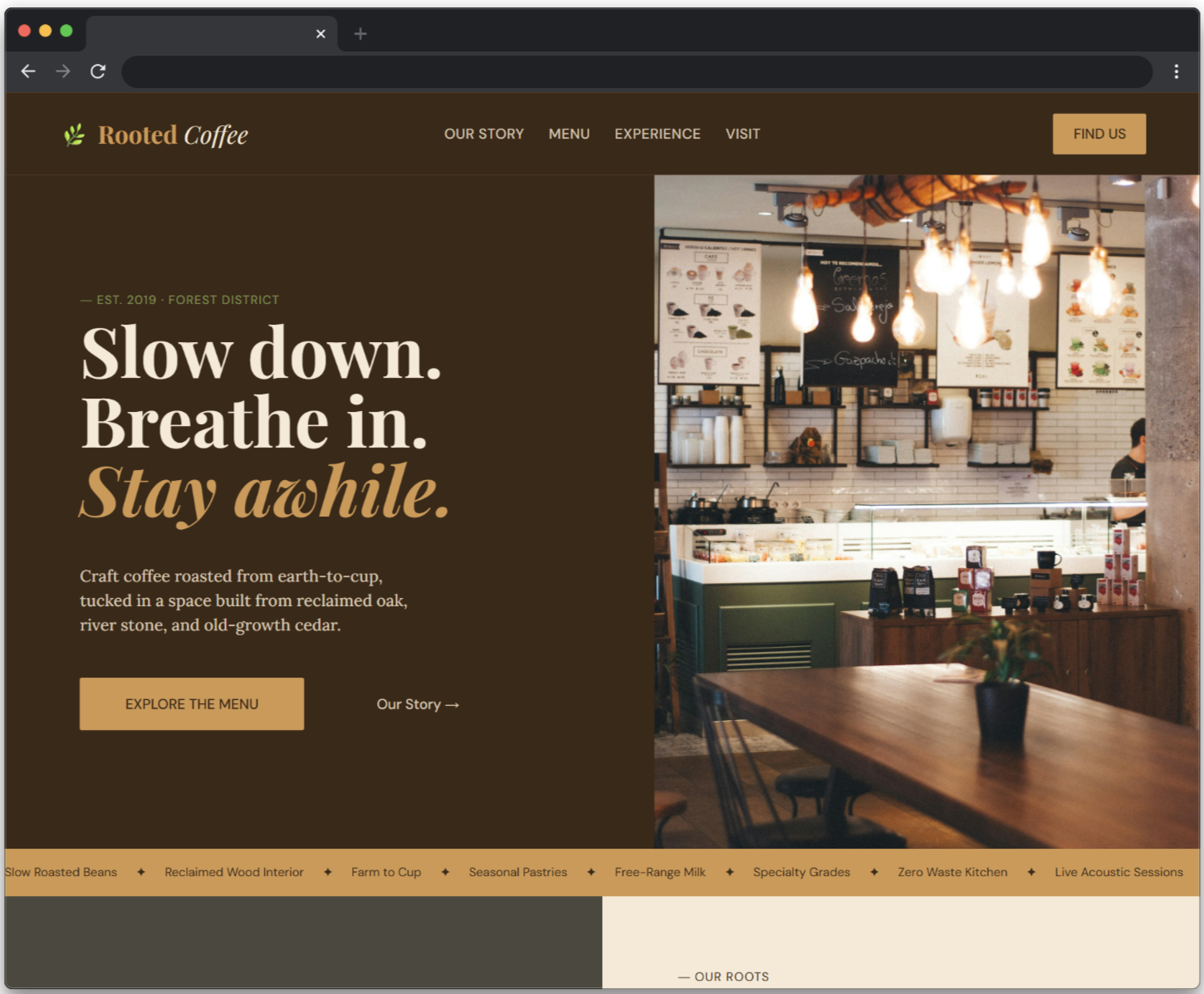 Coffee Shop Carrd Template